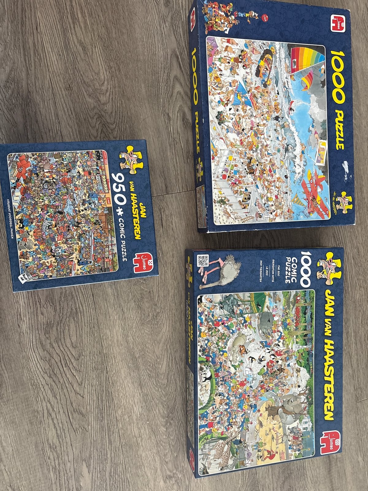 Jan van Haasteren Puzzels - 3 Stuks, Ophalen of Verzenden, 500 t/m 1500 stukjes, Gebruikt, Legpuzzel