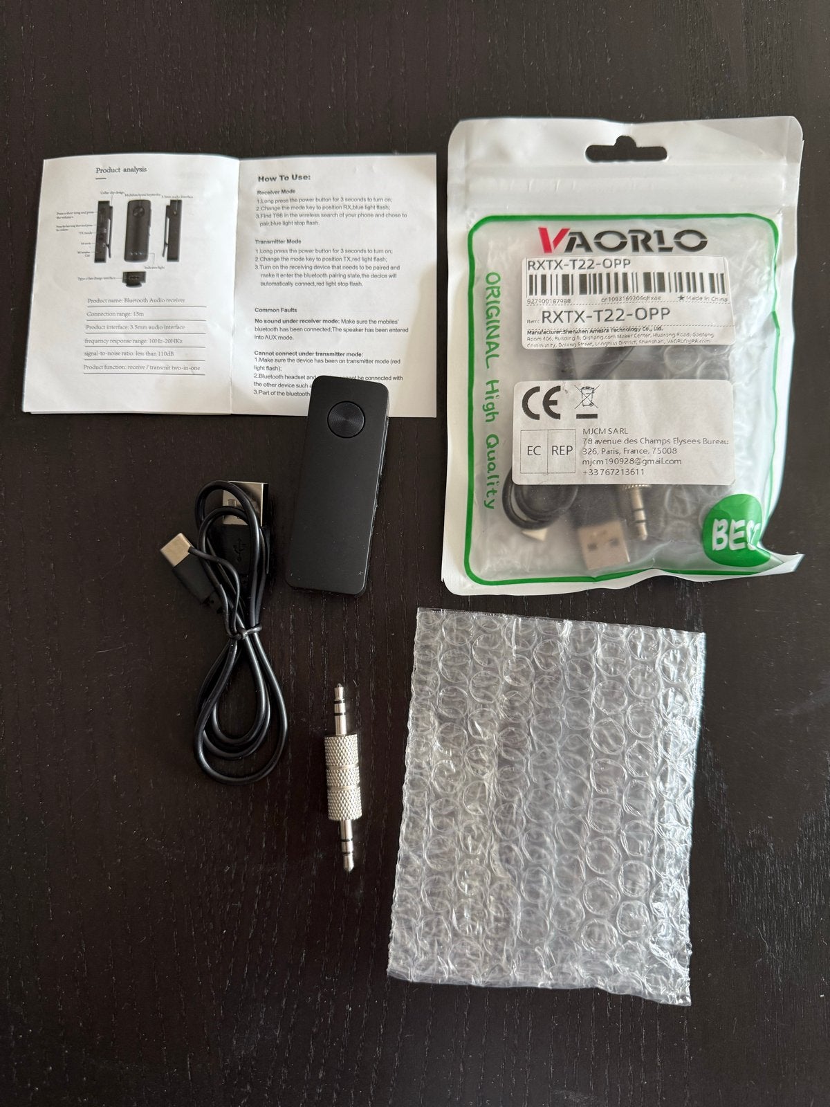 T66 Bluetooth 2-in-1 Transmitter & Receiver, Ophalen of Verzenden, Nieuw, Overige kabels