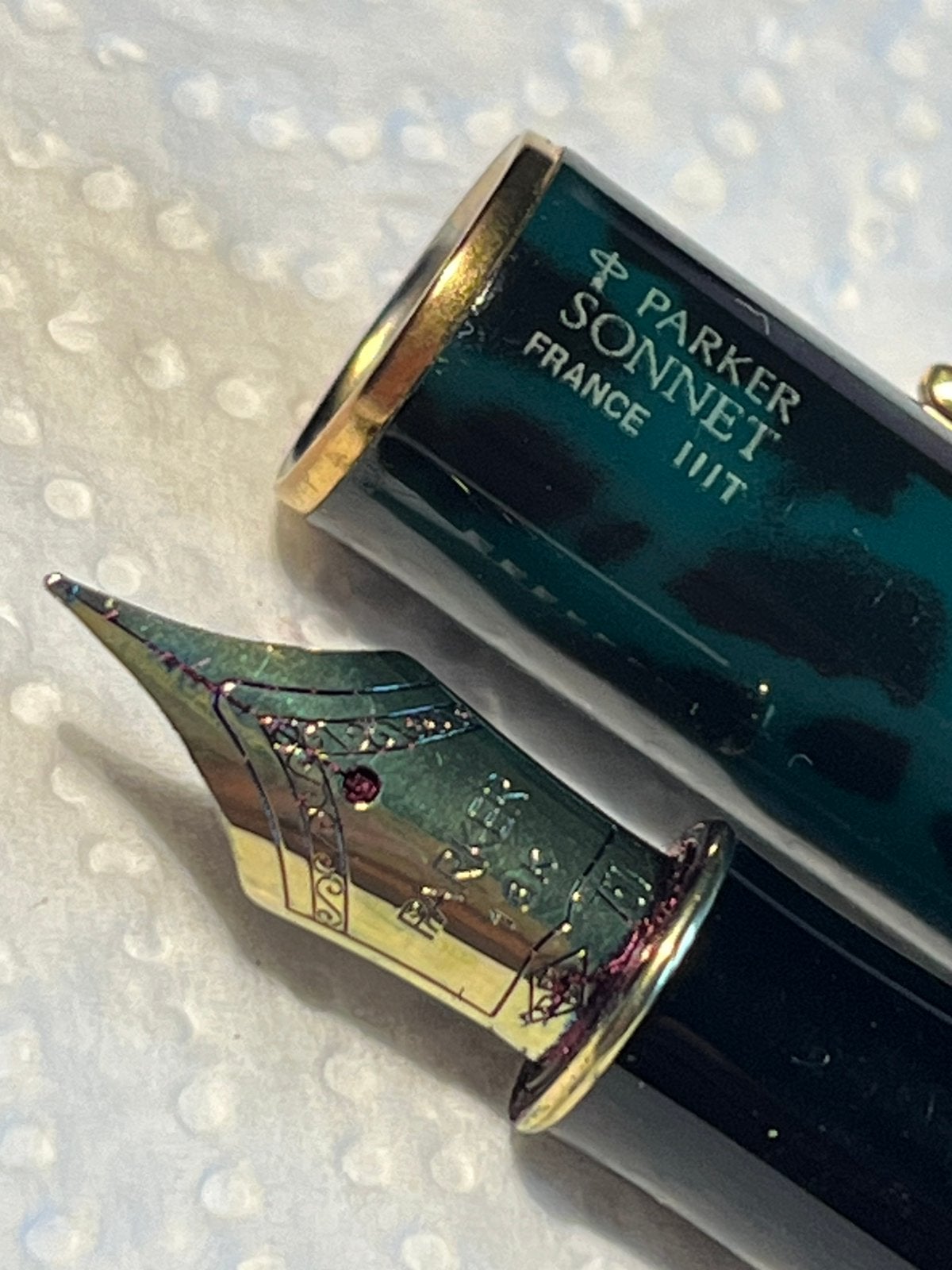 Vintage Parker Sonnet France IIIT vulpen 18 K, Ophalen of Verzenden, Gebruikt, Vulpen, Parker