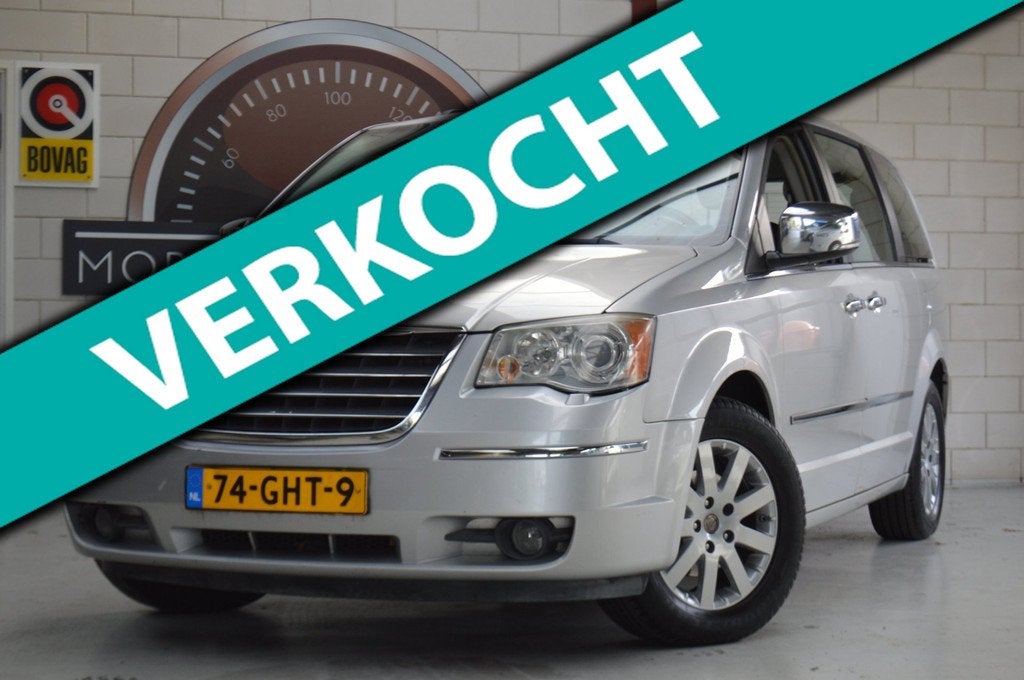 Chrysler Grand Voyager 3.8 V6 Limited, 7zits, Trekhaak, APK,, Auto's, Chrysler, 450 kg, Gebruikt, Zwart, Grand Voyager