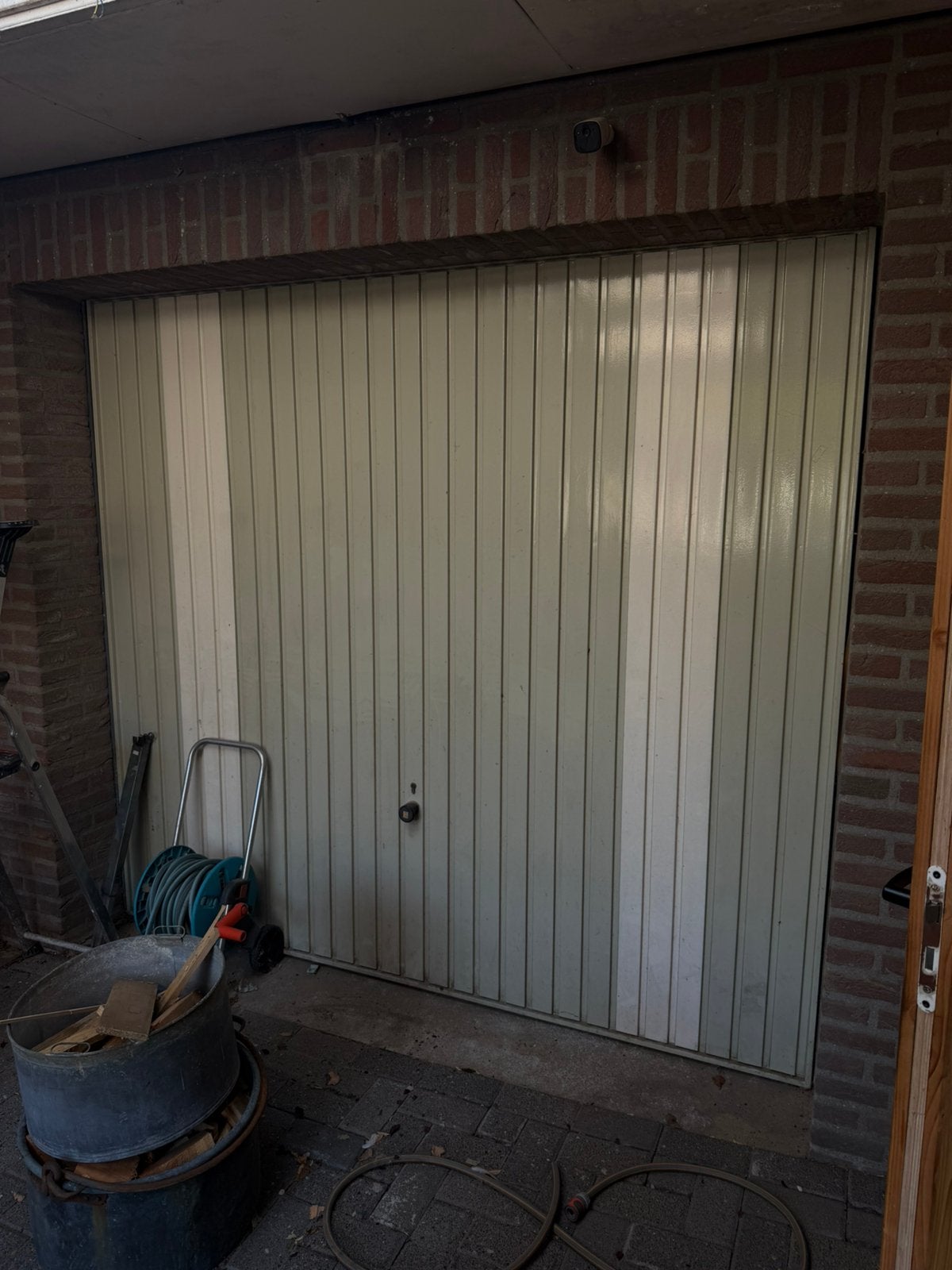 Stalen garage deur, Ophalen, Gebruikt, 120 cm of meer, Garagedeur