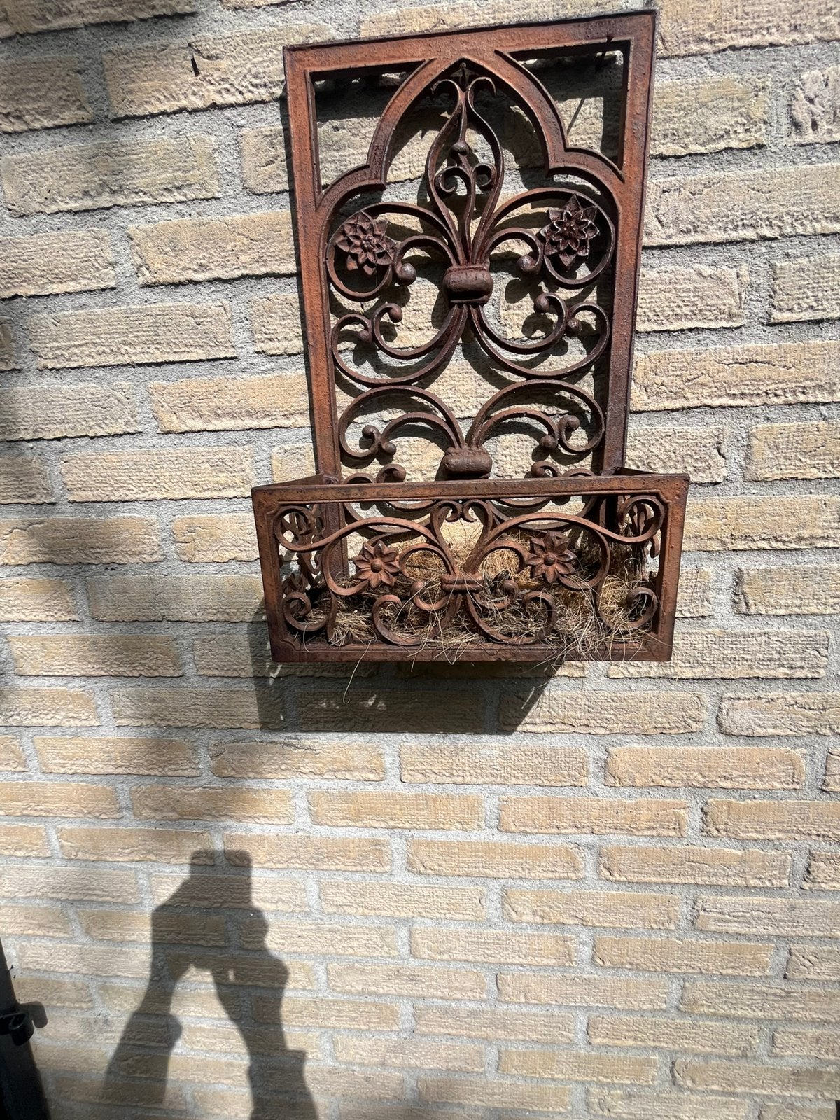 Brocante Planten-bloembak mooi bewerkt ijzerwerk, Ophalen