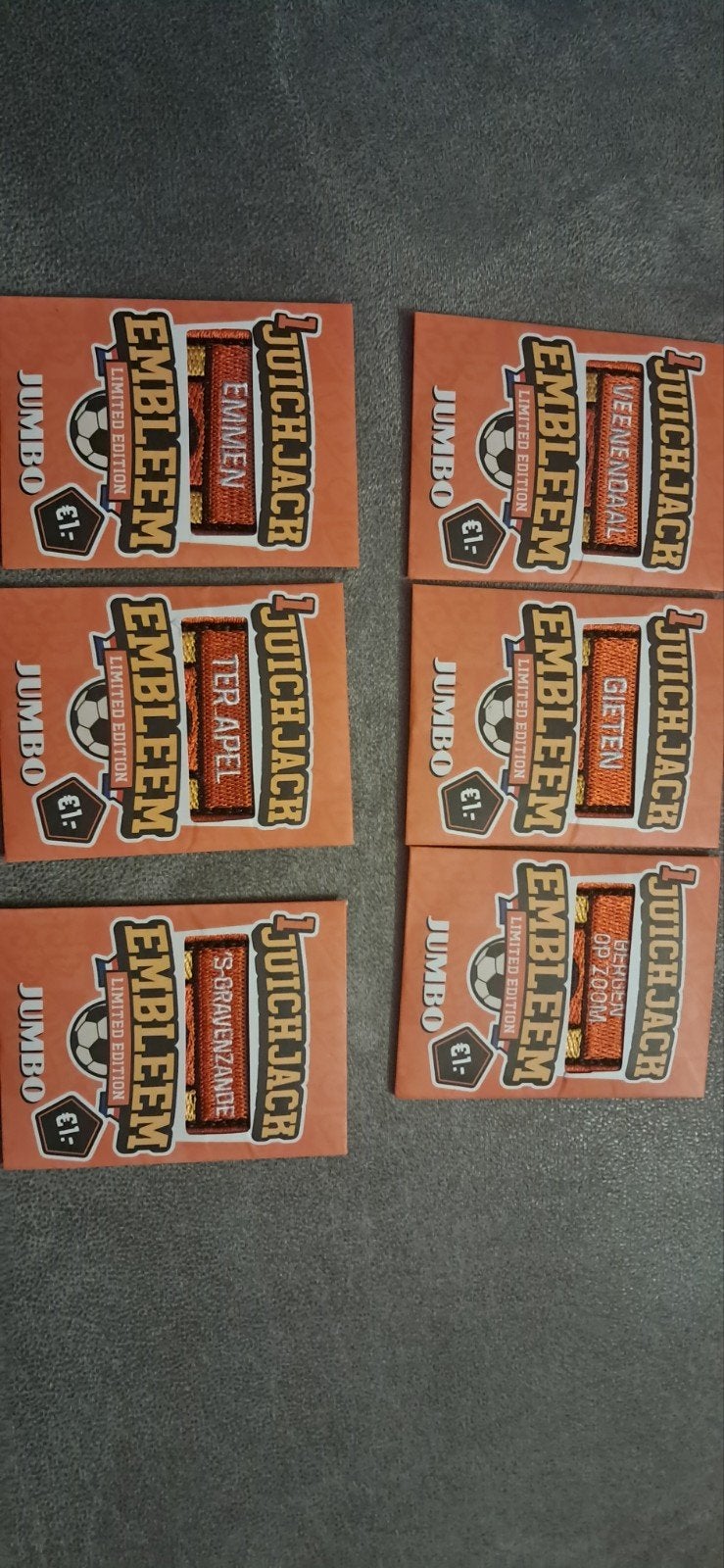 jumbo Juich emblemen dubbel GRAAG RUILEN voor andere plaatsn, Verzamelen, Supermarktacties, Jumbo, Ophalen of Verzenden