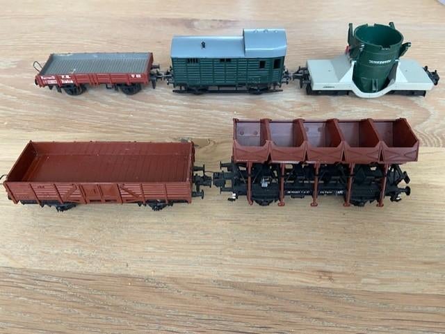 Trix Express Ho set diverse wagons, Gebruikt, Gelijkstroom, Trix, Wagon