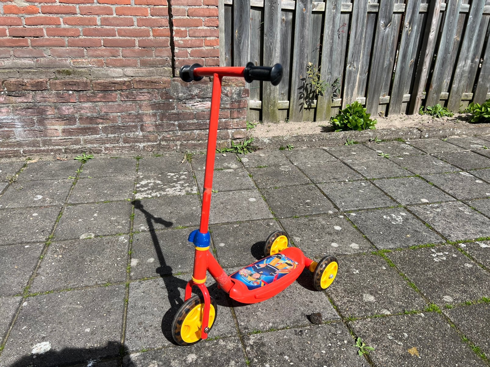 Leuke en stevige kinderstep van Brandweerman Sam, Ophalen, Zo goed als nieuw, Gewone step