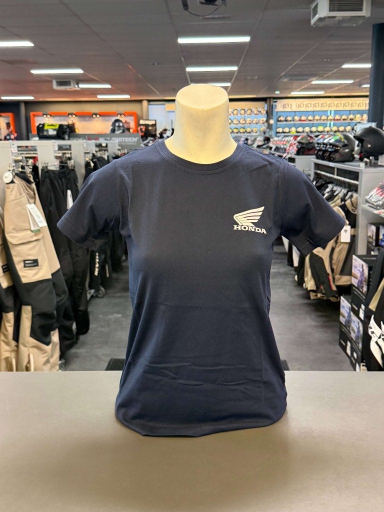 HONDA WOMAN T-SHIRT CORE BLAUW EN ROOD, Nieuw met kaartje, Honda, Overige typen, Honda Nederland Branch Office Honda Motor Europe Limited