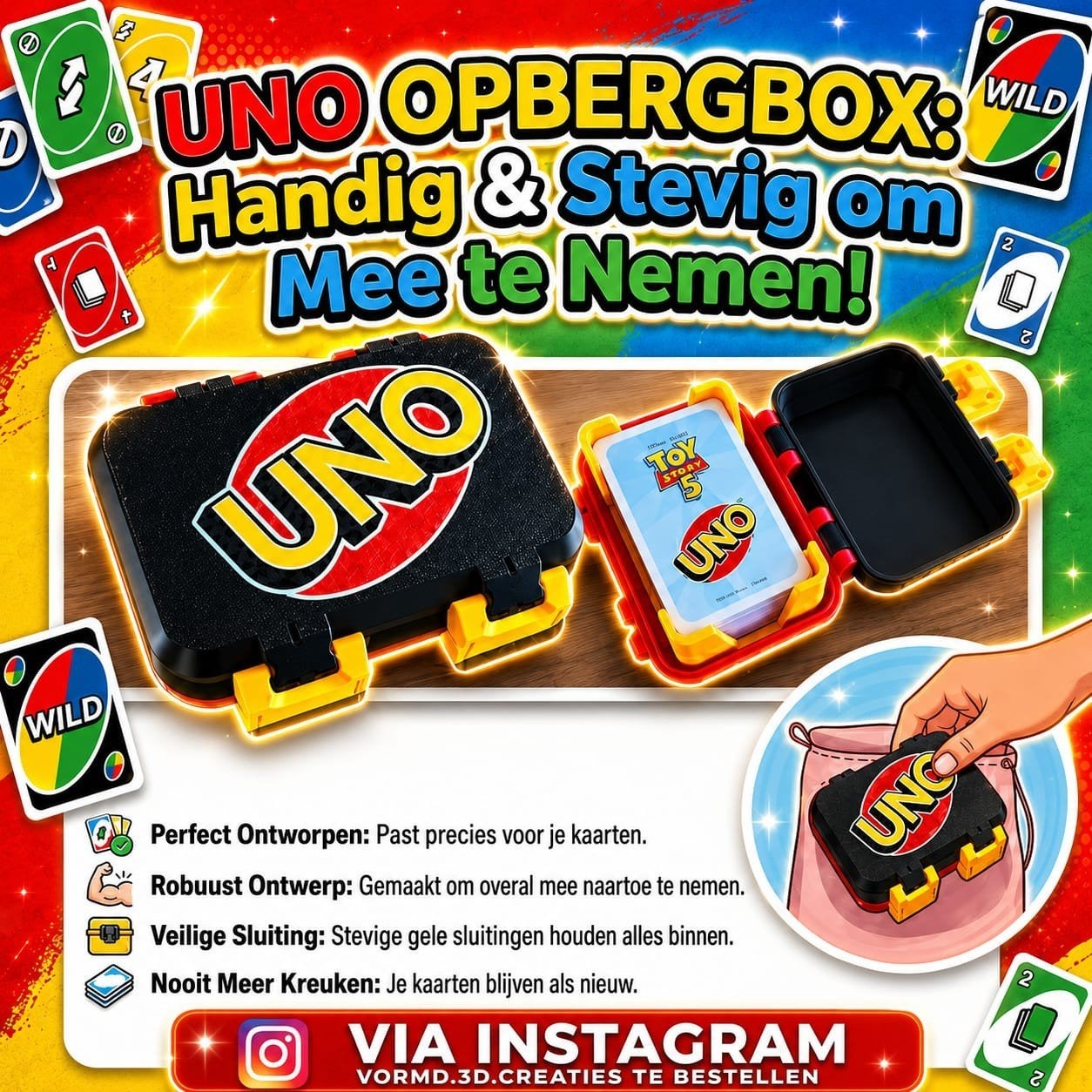 Uno kaartenbox opbergbox, Ophalen of Verzenden