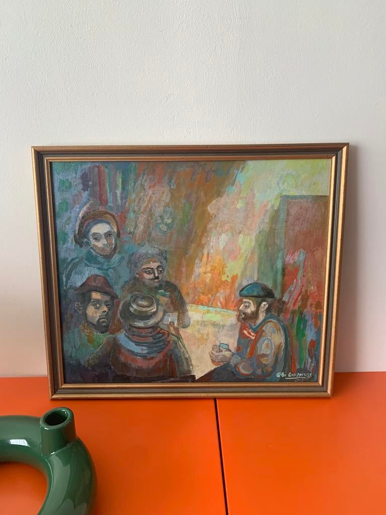 Olieverfschilderij op paneel Atilio Jorge, Ophalen of Verzenden