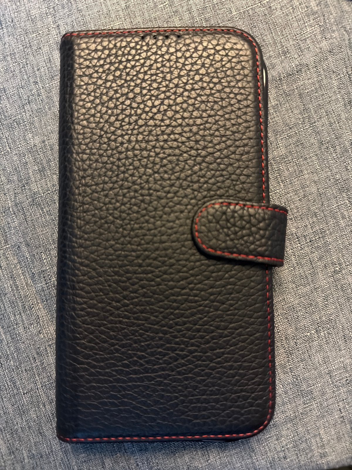 Iphone 17 pro max iPhone hoesje met pasjeshouder, Telecommunicatie, Pasjeshouder, IPhone 17, Zwart, Overige merken