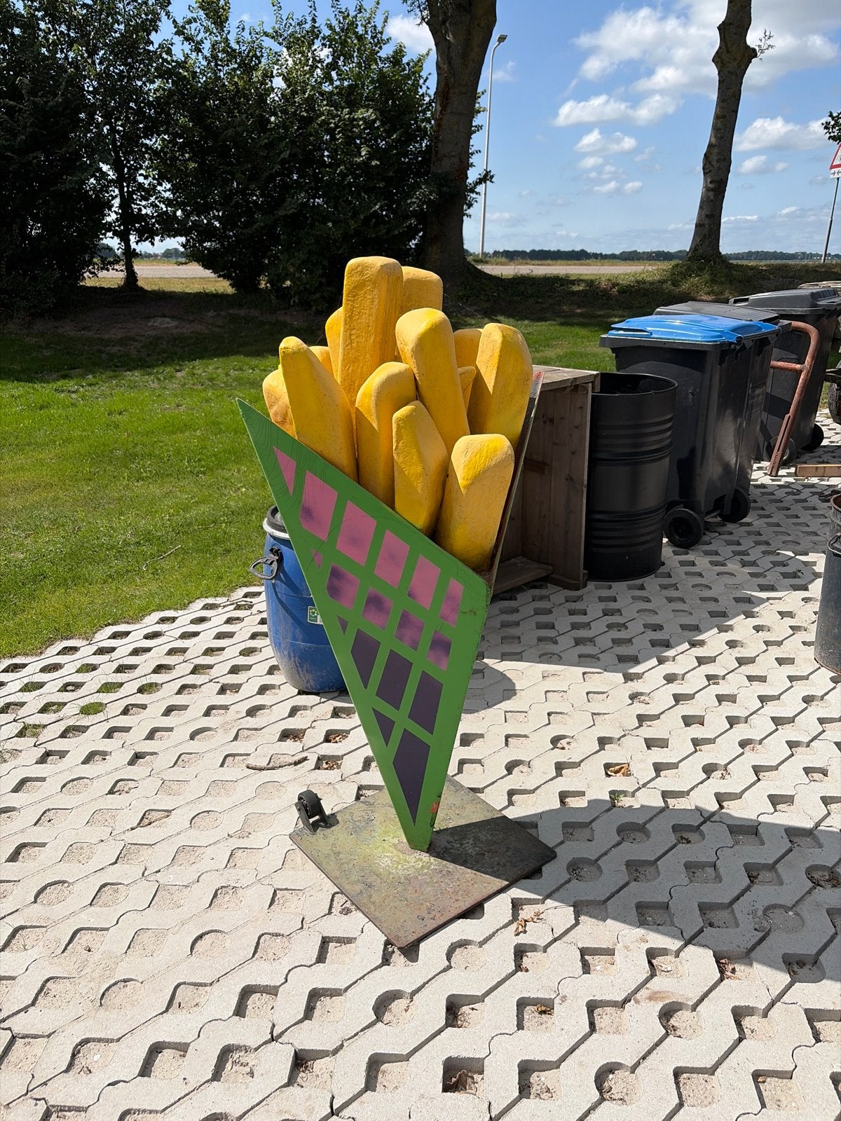 Grote frietzak decoratie - uniek en opvallend, Ophalen of Verzenden, Gebruikt