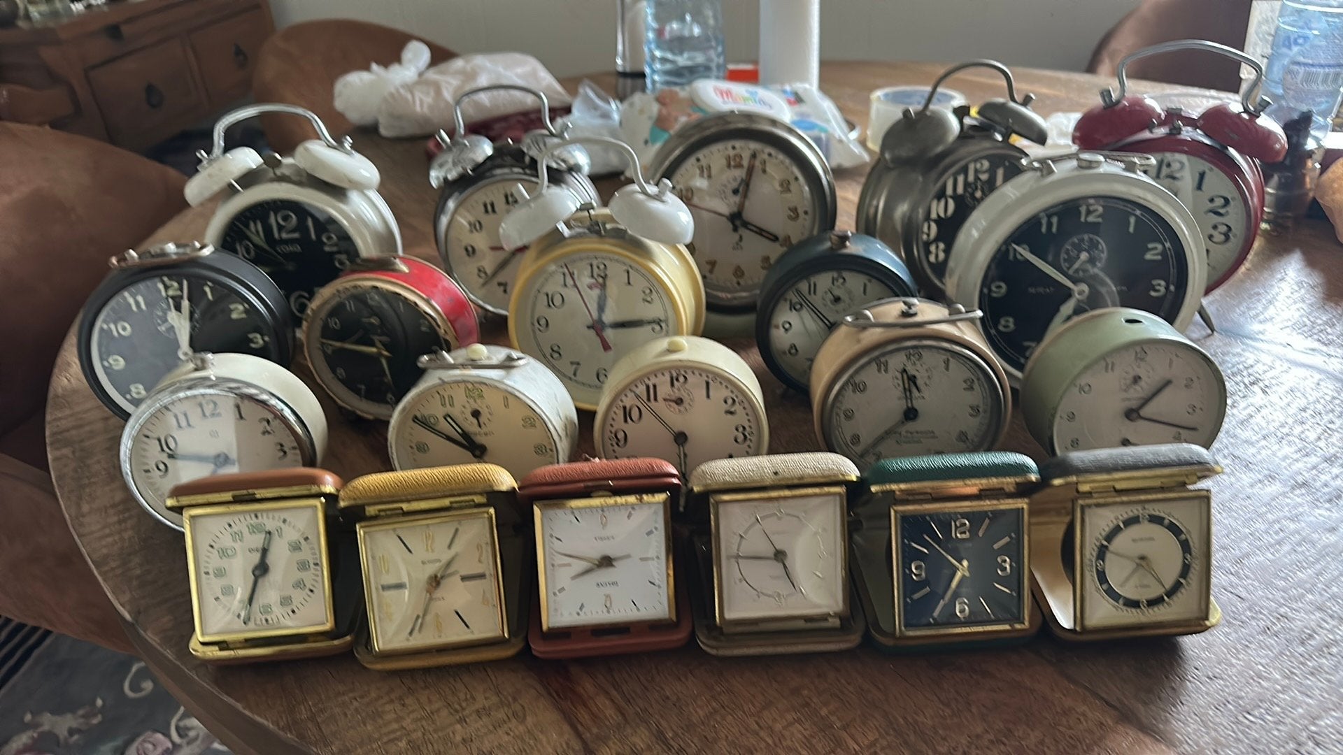 Partij vintage wekkers mechanisch 20 stuks, Ophalen of Verzenden