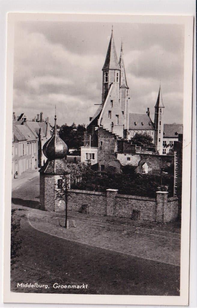 Middelburg Groenmarkt, Verzenden, 1940 tot 1960, Ongelopen, Zeeland