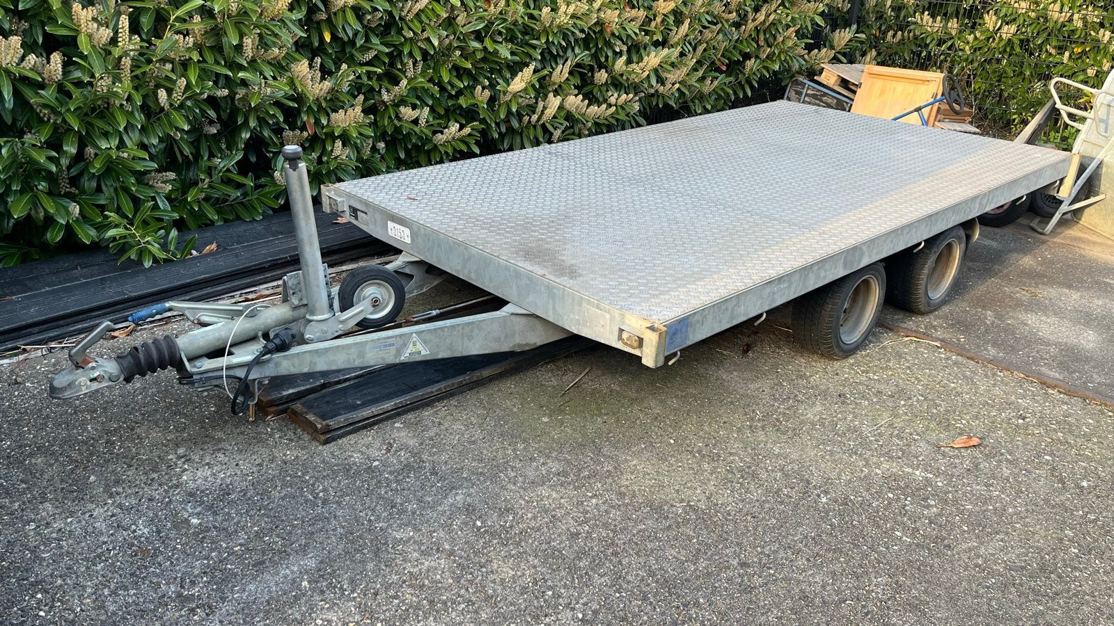 Hapert Plateauwagen 2000kg 180x335 Verlaagd, Auto diversen, Aanhangers en Bagagewagens, Ophalen, Gebruikt