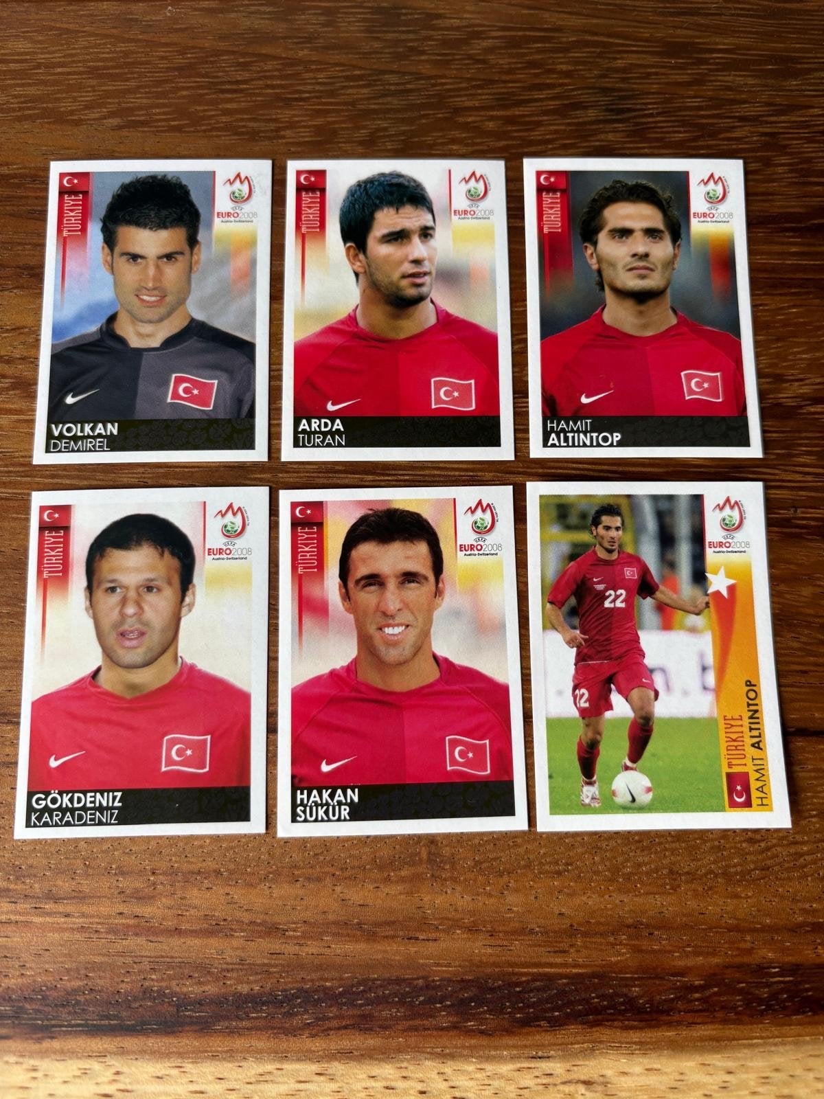 Panini Euro 2008 Turkije Voetbalplaatjes - 6 Stuks, Ophalen of Verzenden, Zo goed als nieuw, Stickers en Plaatjes
