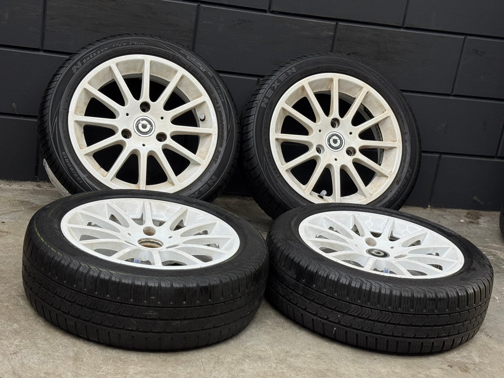 Originele 15 inch Smart ForTwo 3x112 Breedset 155/60 175/55, Auto-onderdelen, Banden en Velgen, Ophalen, ., Banden en Velgen, .