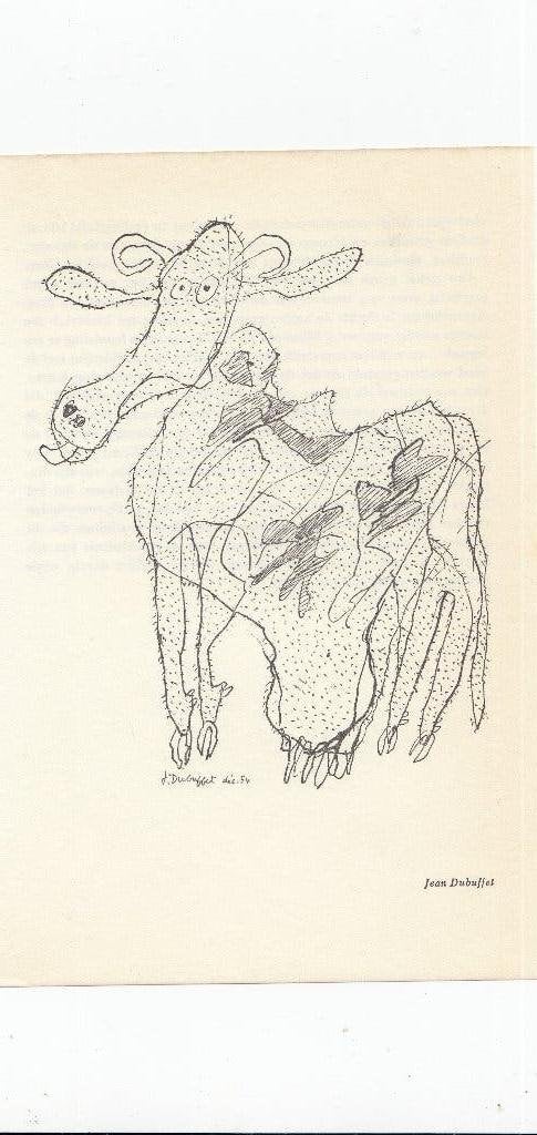 Jean Dubuffet Koe litho, Ophalen of Verzenden