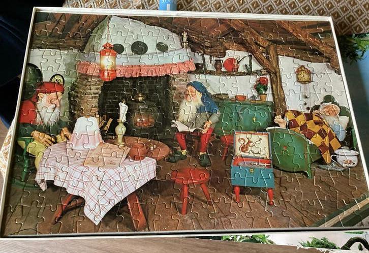Efteling puzzel kabouters, vintage, in goede staat., Verzamelen, Ophalen of Verzenden, Gebruikt, Overige typen