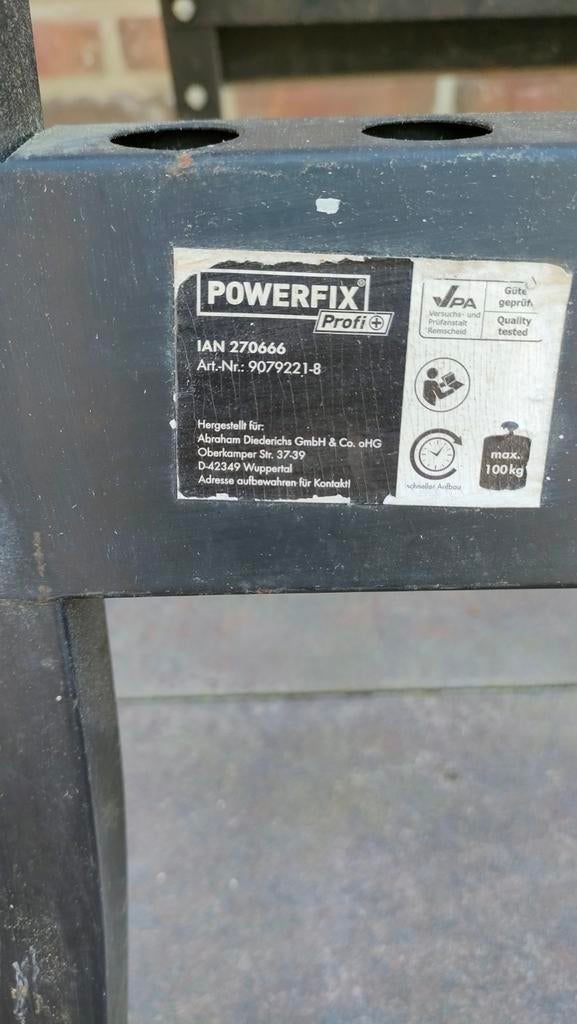 Powerfix Profi werkbank, Ophalen