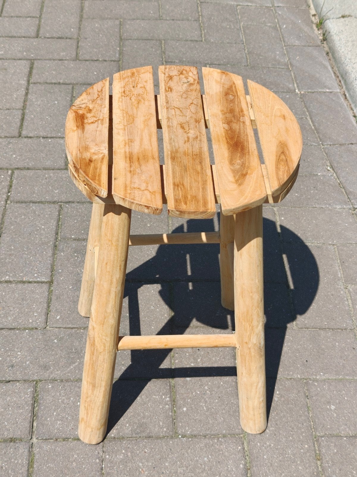 Houten krukje - massief hout, Ophalen of Verzenden, Hout