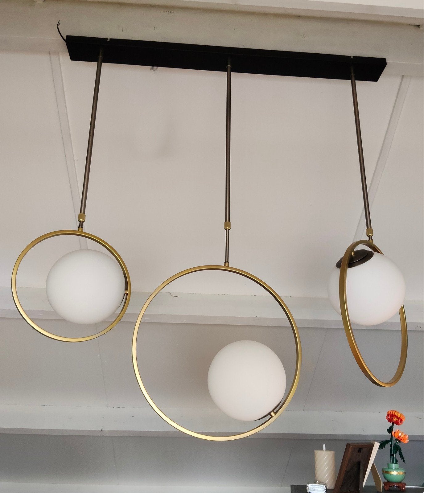 Mooie grote hanglamp, Ophalen, Glas, G9, Hotel chique