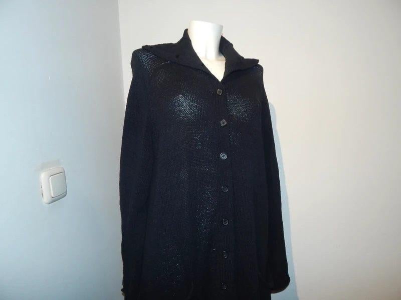Rundholz zwart gebreid vest lager model oversized S/M/L/XL, Verzenden, Zwart, Rundholz, Zo goed als nieuw