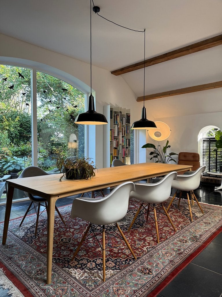 Zwarte emaille hanglamp Ø45 | Lloyd Industrials NH001, Ophalen, Textiel, Nieuw, E27 (groot)