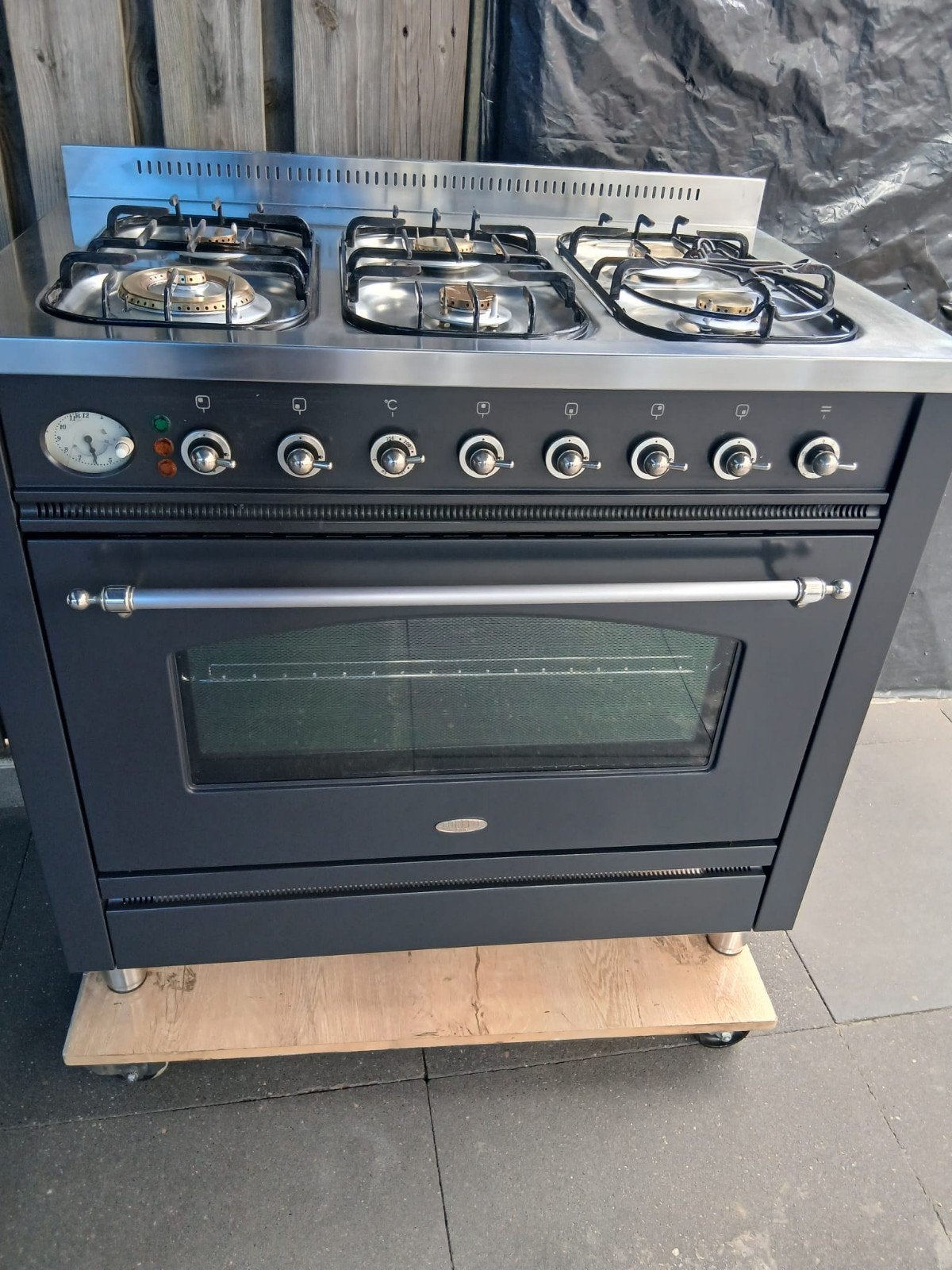 Boretti gasfornuis 6 pits, Ophalen, 60 cm of meer, Zo goed als nieuw, Gas