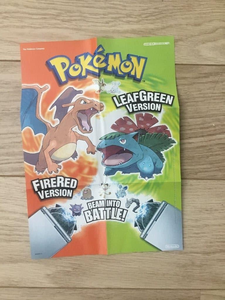 Pokémon FireRed & LeafGreen Versie mini Poster Gameboy, Spelcomputers en Games, Games | Nintendo Game Boy, Avontuur en Actie, 1 speler