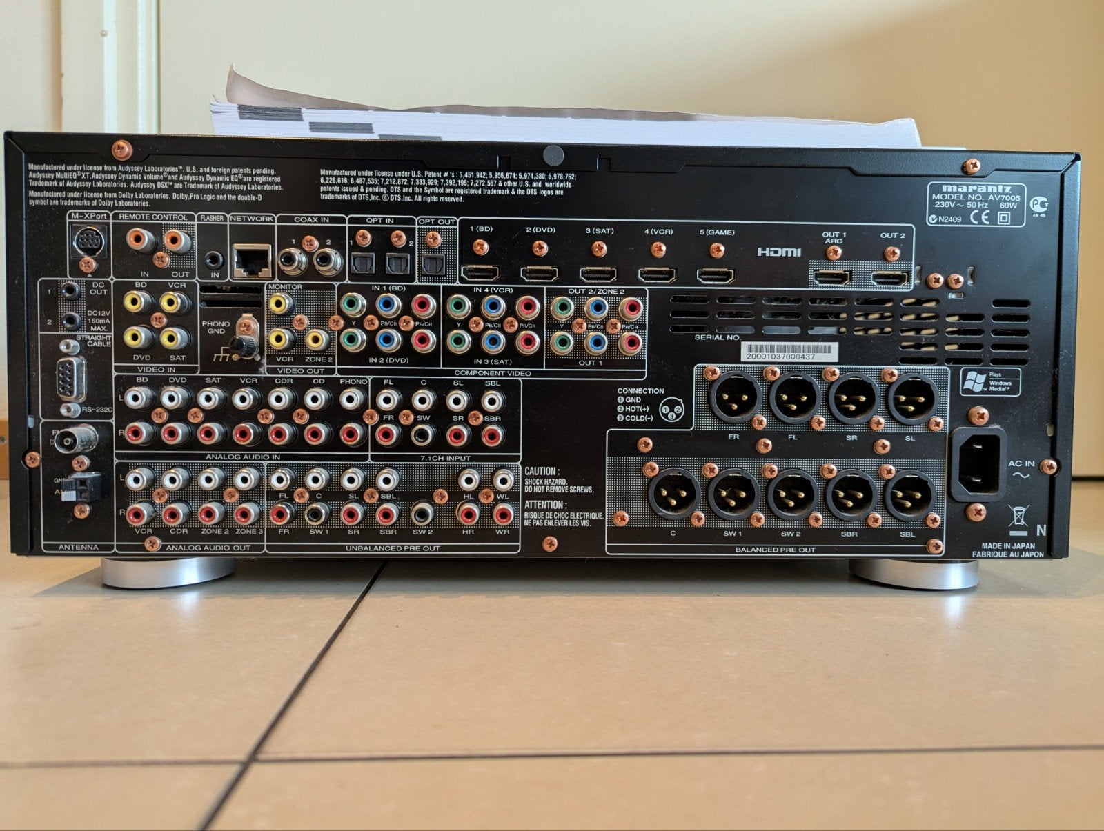 Marantz AV7005 AV Voorversterker/Tuner, Zo goed als nieuw, Minder dan 60 watt, Ophalen, Marantz