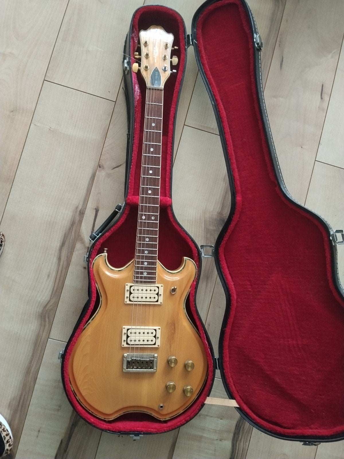 Elektrische gitaar Elmaya EM-1200 met 2 Marshall voetpedalen, Ophalen of Verzenden