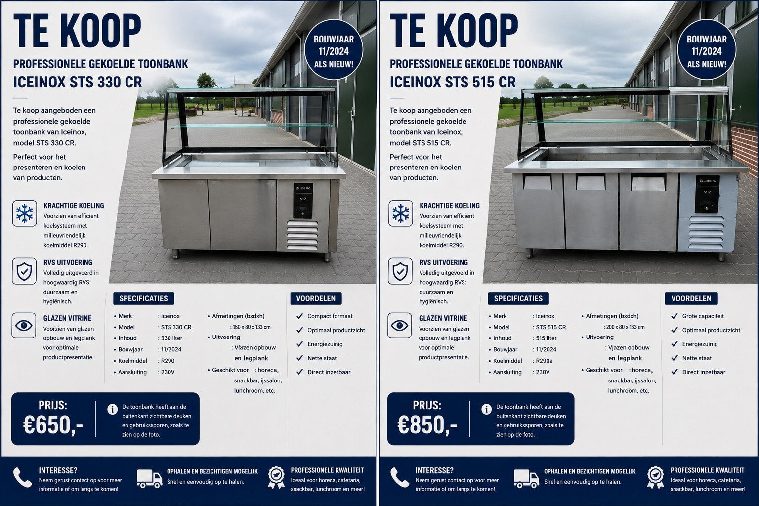 Professionele gekoelde toonbank, Ophalen of Verzenden, Koelen en Vriezen