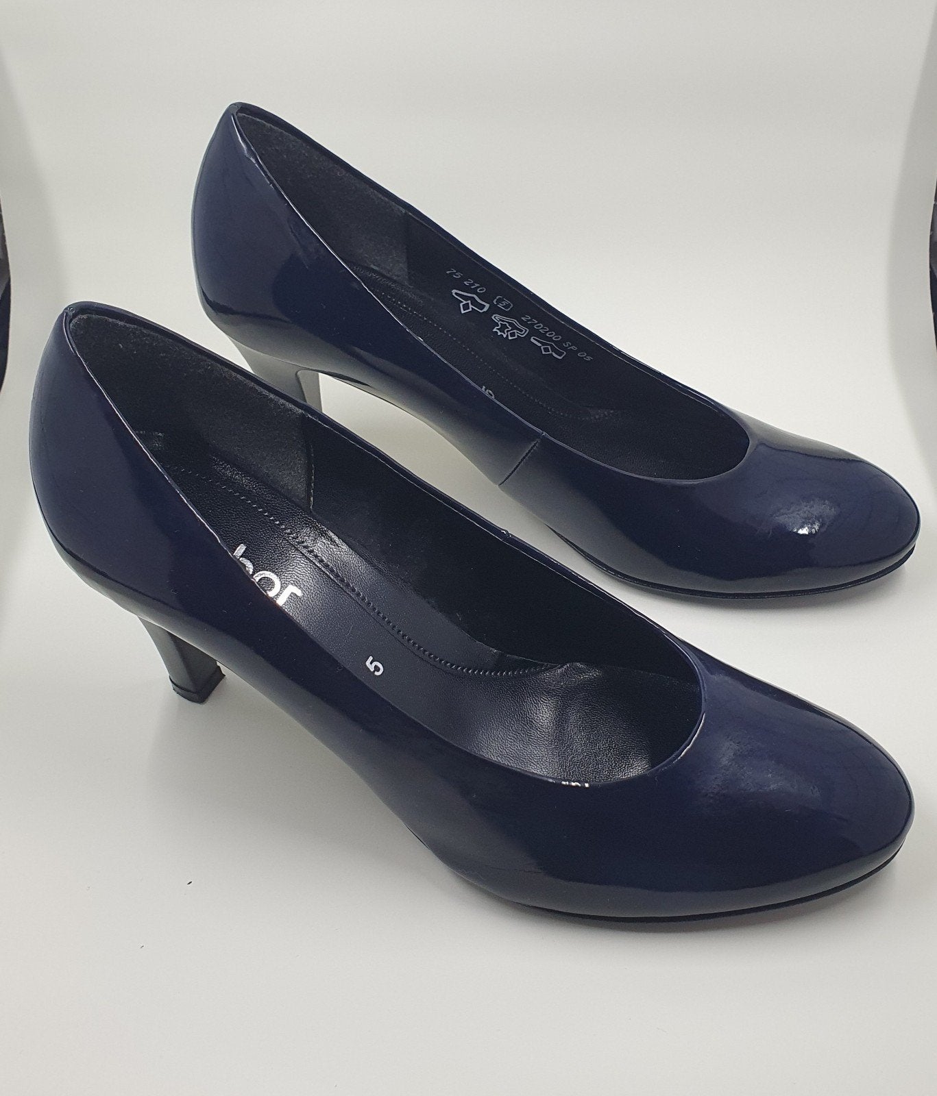 Donkerblauwe lak pumps, Blauw, Gabor, Ophalen of Verzenden, Gedragen