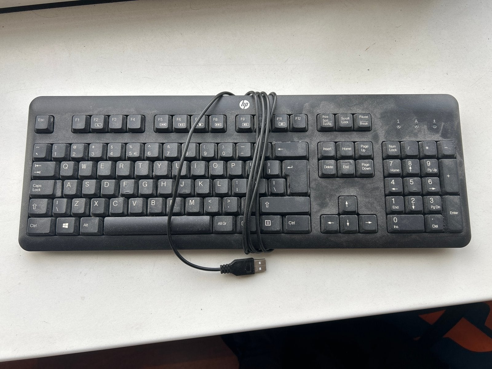 HP Bedraad Toetsenbord - Qwerty Indeling, Ophalen, Gebruikt, Qwerty, Numeriek gedeelte