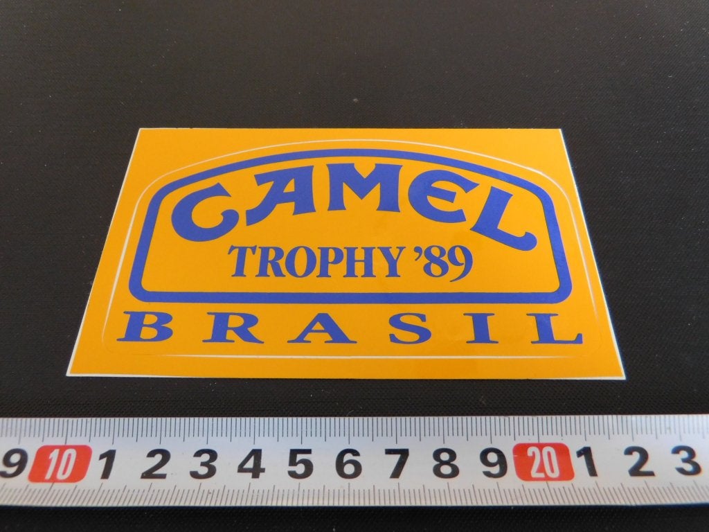 sticker CAMEL TROPHY 1989 brasil, Verzamelen, Stickers, Zo goed als nieuw, Ophalen