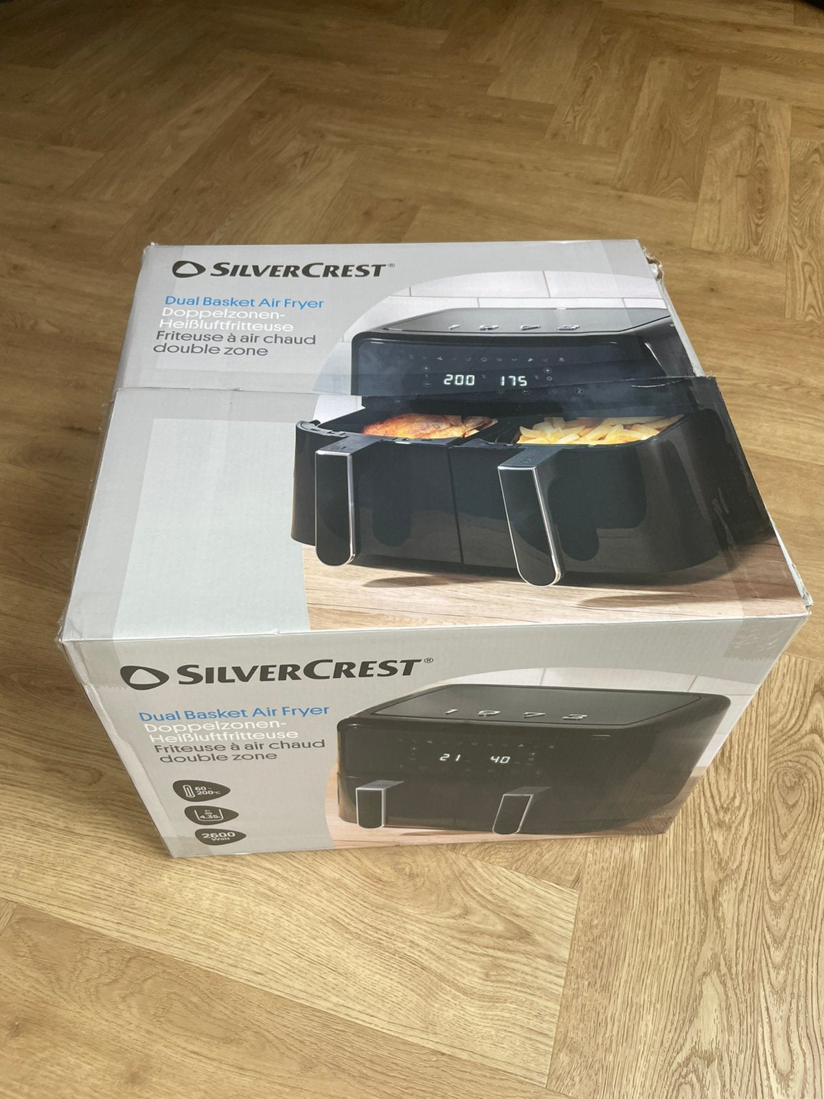 Silvercrest dubbele hetelucht friteuse / airfryer, Ophalen, Zo goed als nieuw, Airfryer