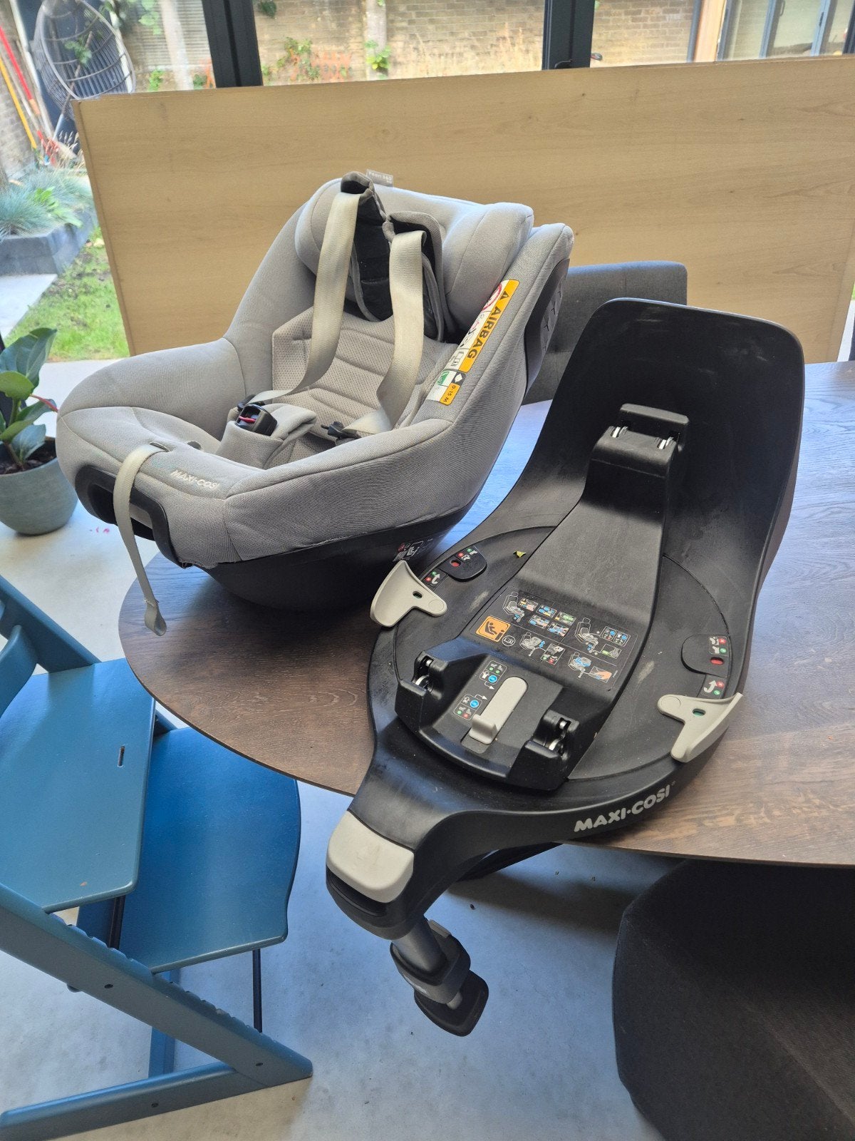 Maxi-Cosi 360 Base + Pearl 360 Pro Autostoel, Kinderen en Baby's, Ophalen, Verstelbare rugleuning, Gebruikt, 0 t/m 18 kg