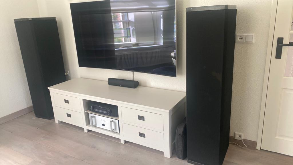 2 stuks Vifa muziek luidsprekers basis 2.0 te koop zwart, Audio, Tv en Foto, Luidsprekers, Ophalen, Minder dan 60 watt, Front, Rear of Stereo speakers