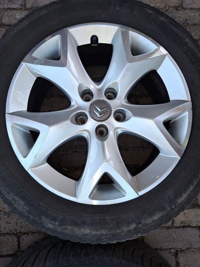 vier originele LM Citroen C5 III  velgen, 17 inch, Ophalen, Gebruikt, Velg(en), 17 inch