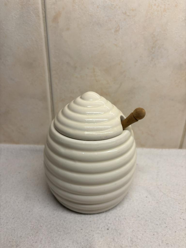 Honing Pot met Spatel (4), Ophalen of Verzenden