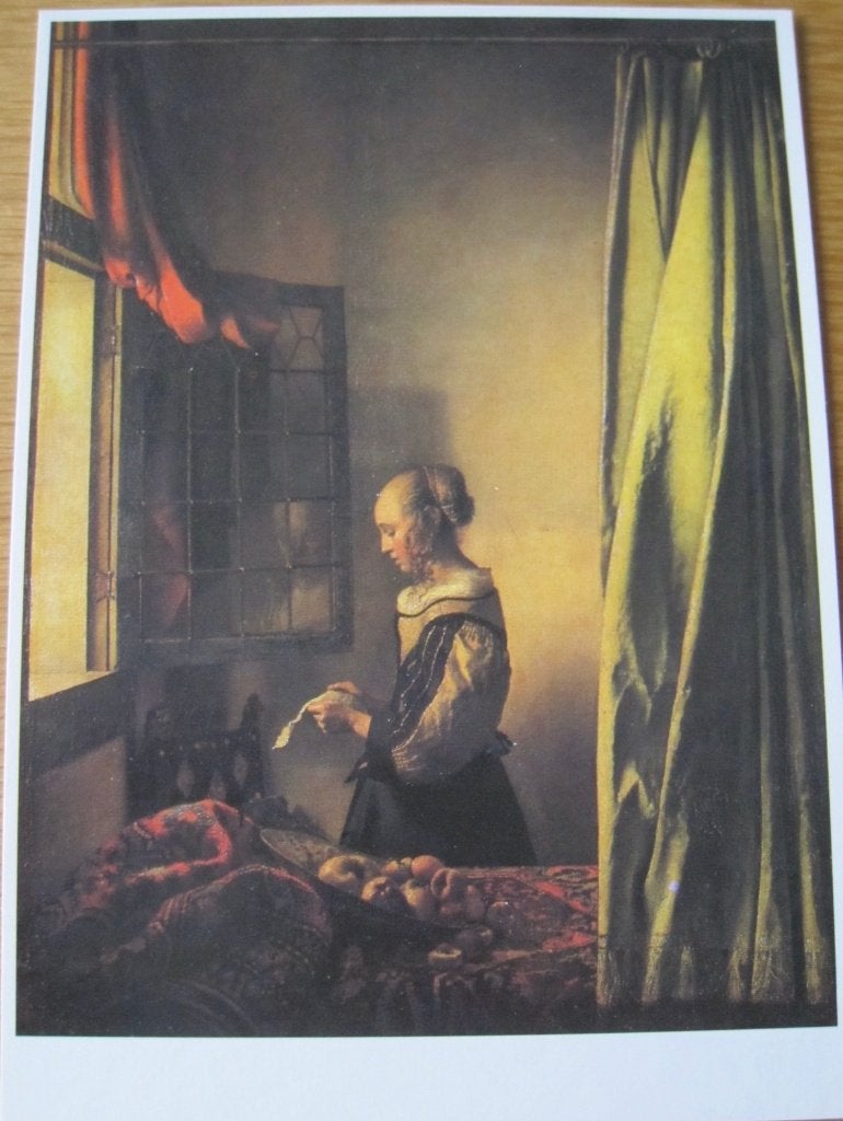 Jan Vermeer - brieflezend meisje, Verzenden, 1980 tot heden, Gelopen, Overige thema's