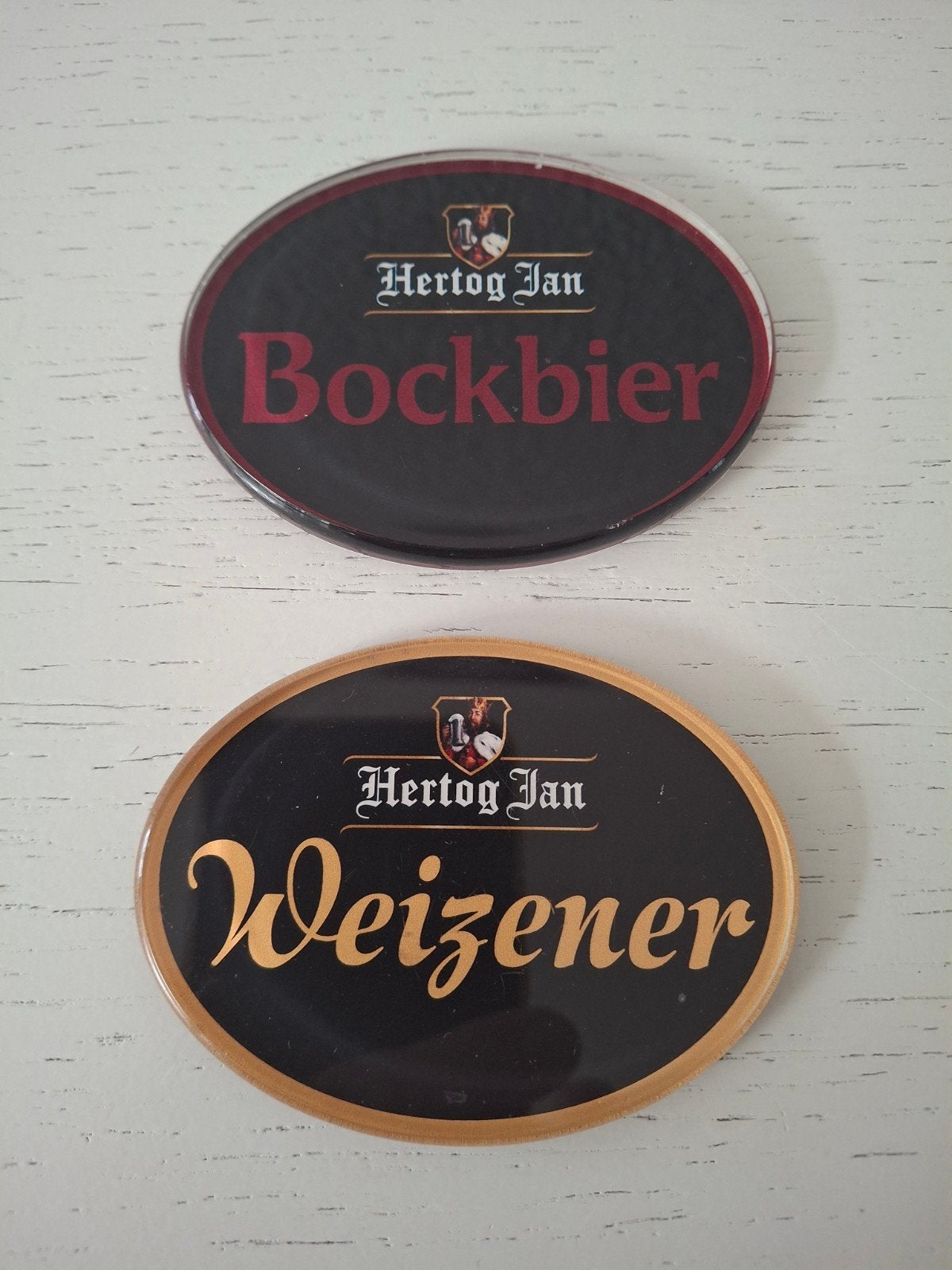 Hertog Jan Taplenzen: Bockbier en Weizener (nieuwstaat), Ophalen of Verzenden, Zo goed als nieuw, Reclamebord, Plaat of Schild