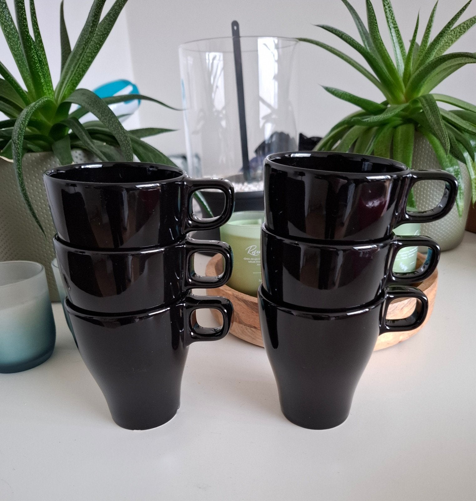 6 nieuwe zwarte bekers van IKEA, Huis en Inrichting, IKEA, Nieuw, Ophalen of Verzenden, Zwart