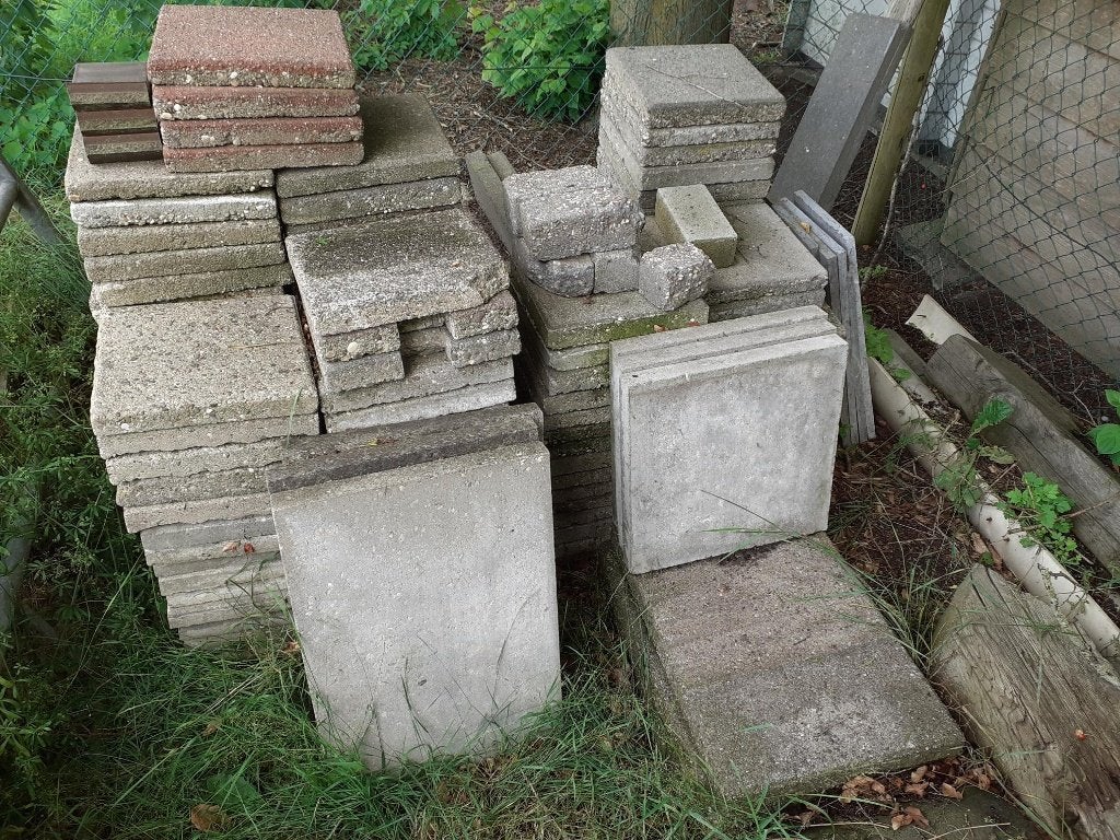 Betontegels 60x40x5 cm ongeveer 8x, Tuin en Terras, Tegels en Klinkers, Ophalen, Zo goed als nieuw, Minder dan 5 m², Beton