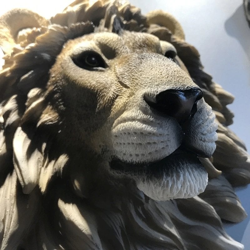 Kunst Leeuwen Kop Nep Leeuw Dieren Schedel Hoofd Jagen Jacht, Verzenden, Nieuw