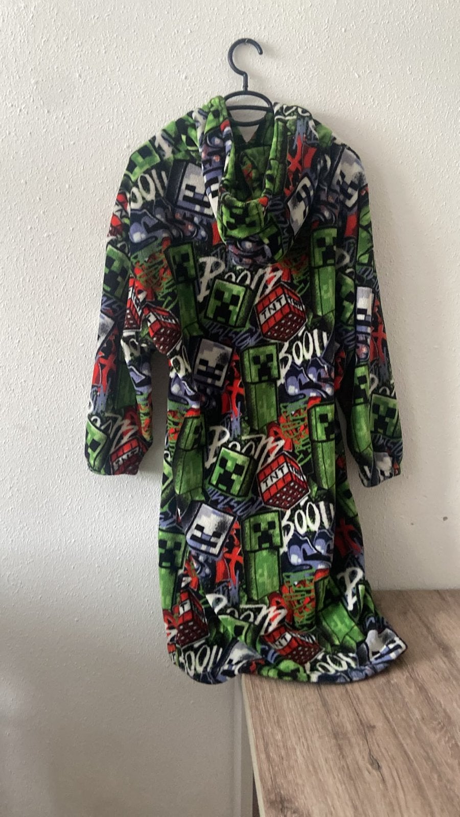 Minecraft Badjas/Oodie voor kinderen (11-13 jaar), Kinderen en Baby's, Kinderkleding | Overige, Ophalen, Zo goed als nieuw, Jongen of Meisje
