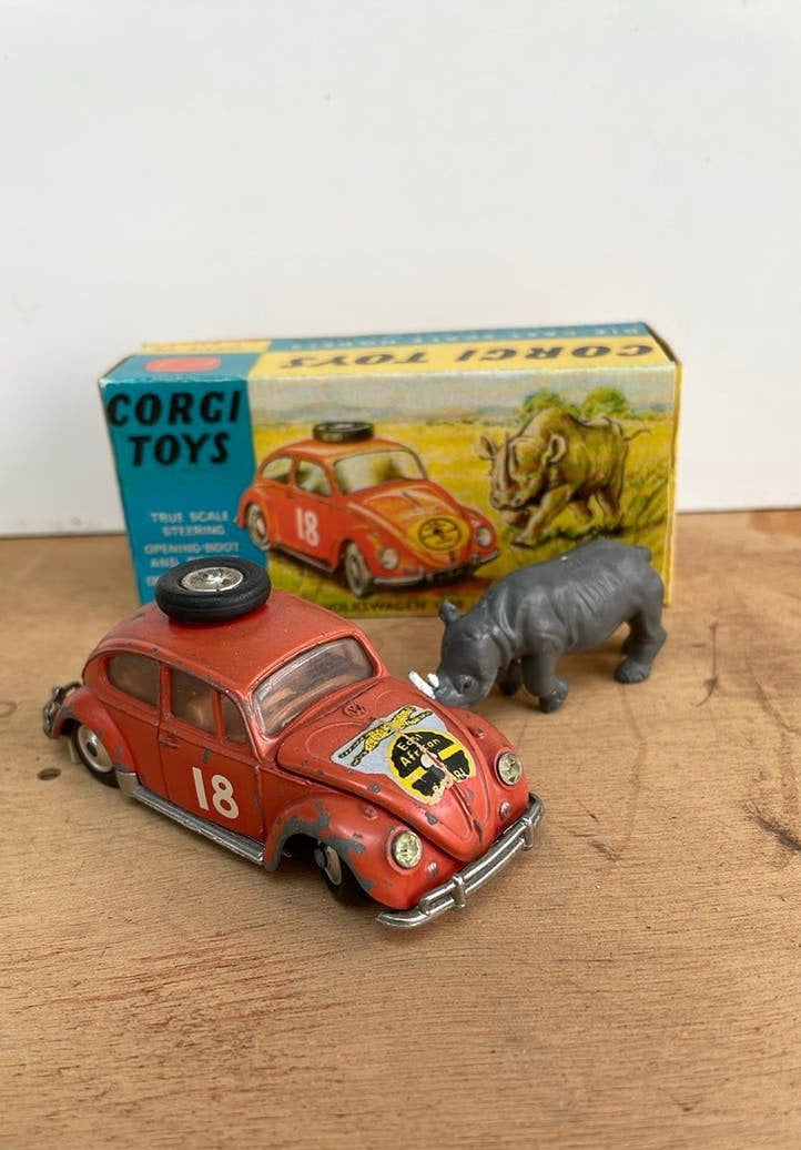 Vintage Corgi Toys Volkswagen 1200 Saloon met neushoorn, Hobby en Vrije tijd, Modelauto's | 1:43, Ophalen of Verzenden, Gebruikt