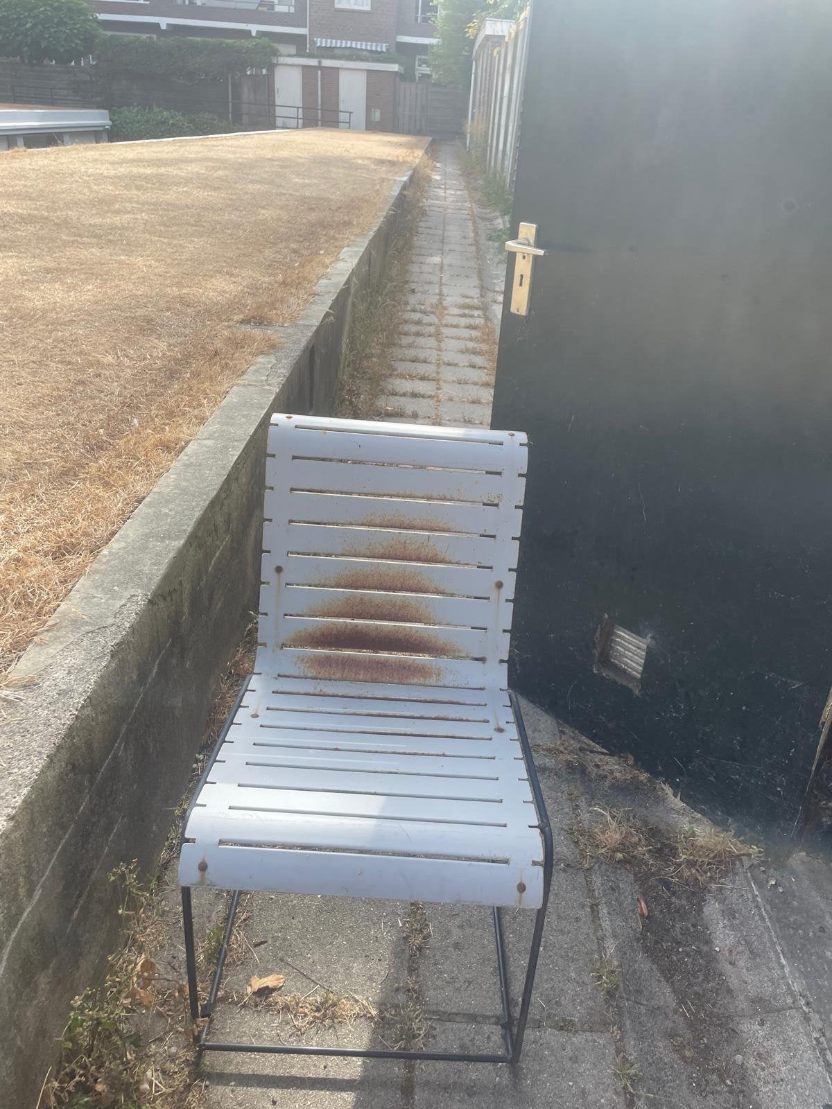 4x Fermob vintage garden chairs – 2 positions, French design, Tuin en Terras, Ophalen, Gebruikt