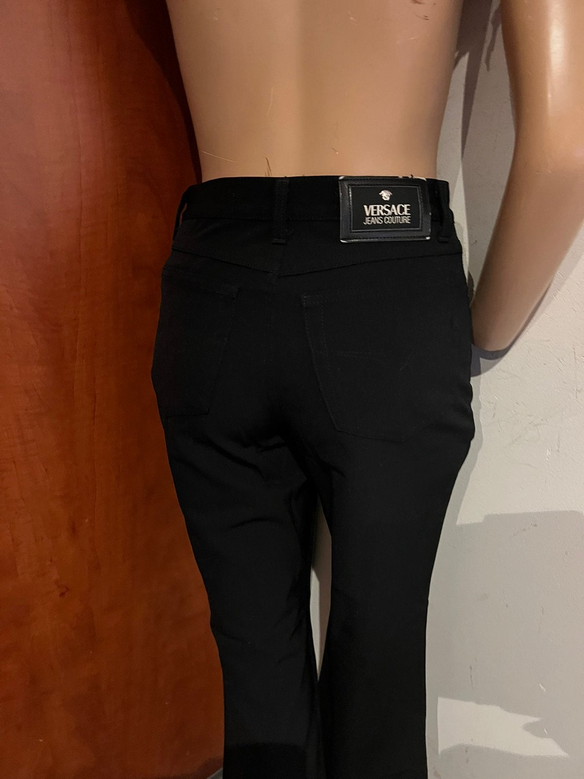 Versace broek maat 27 origineel zgan stretch, F, Zwart, Ophalen of Verzenden, Zo goed als nieuw
