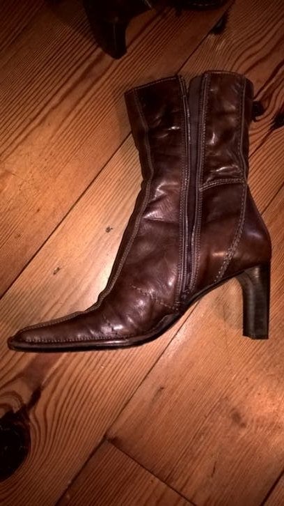 bruine leren halfhoge laarsjes met hoge hak 37 YKX, Bruin, Lage of Enkellaarzen, Nieuw, Ophalen of Verzenden