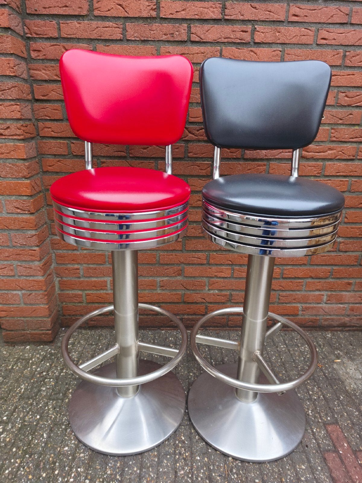 FIFTIES SIXTIES AMERIKAANSE  BARKRUKKEN BEL AIR BARTAFEL, Ophalen, 60 tot 90 cm, Met voetsteun, Zo goed als nieuw